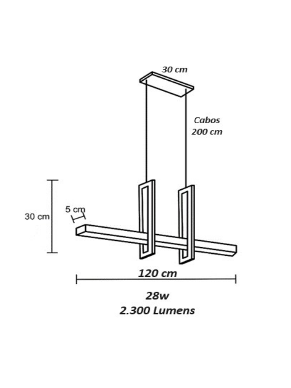 Pendente Alum&iacute;nio com Difusor Acr&iacute;lico - Linha All Lux